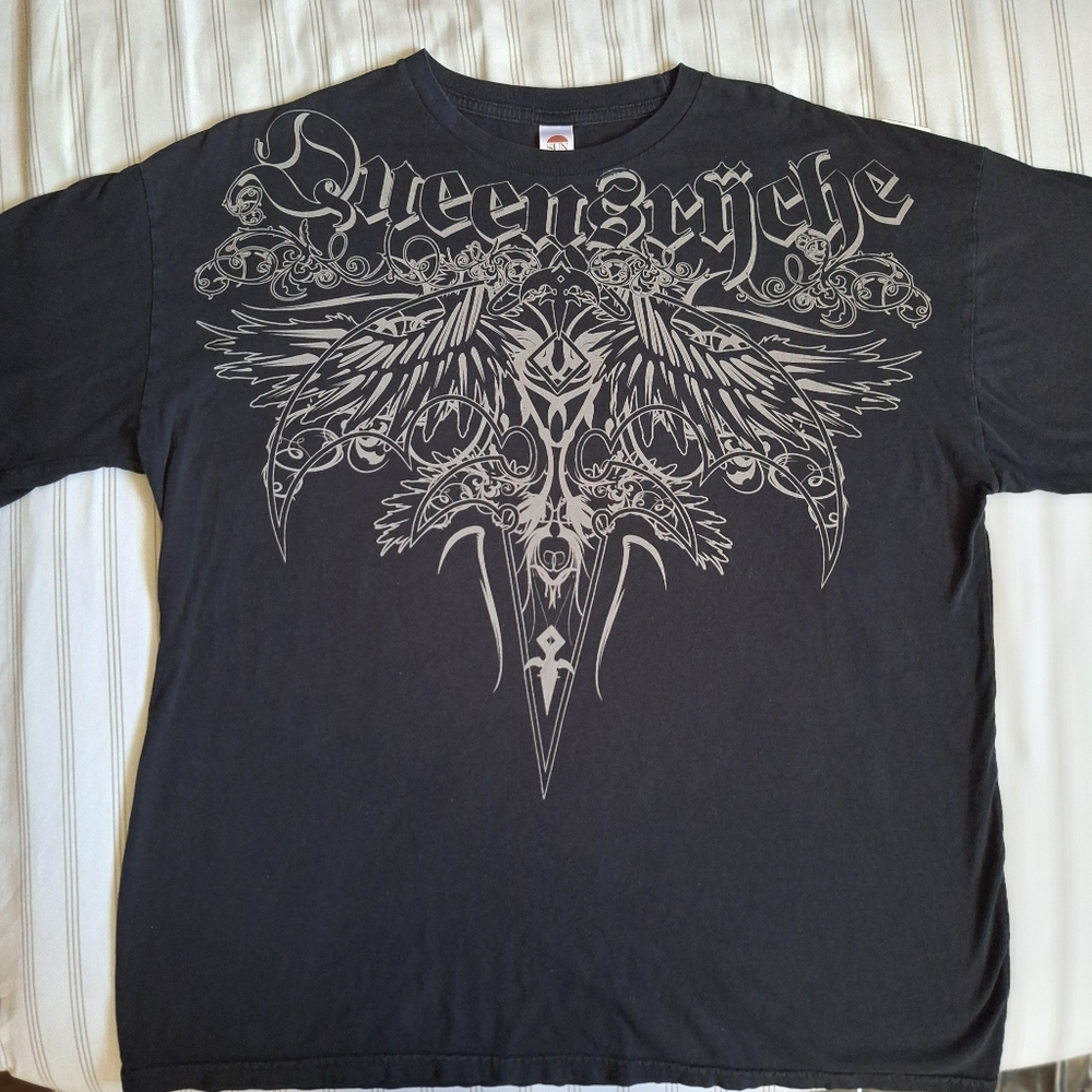 Vintage Queensrÿche Heavy Metal Rock Band T-Shirt Size XXL Black